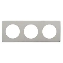 ჩარჩო Varilight 3 ფოლადი  მქრქალი — როზეტები და ჩამრთველები