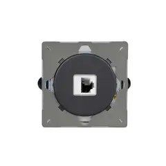 მექანიზმი როზeეტი Varilight PC RJ45 cat6 შავი მქრქალი — ქსელის სადენი