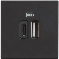როზეტი Bticino bt-RG4287C2 USB A C შავი — როზეტები და ჩამრთველები