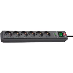 დამაგრძელებელი 6 Brennenstuhl 5მ 13.500A ანტრაციტი Eco-Line — დამაგრძელებელი და გადამყვანები