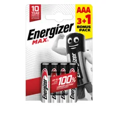ელემენტი Energizer AAA CHP4 3+1 Max Alk — ელემენტები და ბატარეები