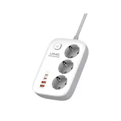 ქსელის ფილტრი LDNIO SE3436 3 2მ 3250W 4 USB — დამაგრძელებელი და გადამყვანები
