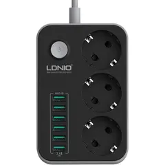 დამაგრძელებელი LDNIO SE3631 დამცავი 3 2მ 6 USB-А — დამაგრძელებელი და გადამყვანები