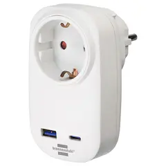 ადაპტერი USB-А C პორტის Brennenstuhl 18W თეთრი — დამაგრძელებელი და გადამყვანები