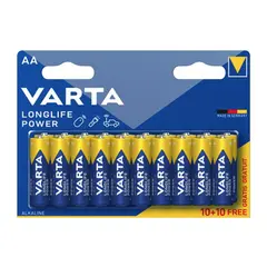 ელემენტი VARTA Longlife Power 10+10 AA — ელემენტები და ბატარეები