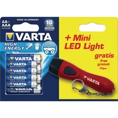 ელემენტი VARTA 4xAA/4xAAA + LED ფარანი — ელემენტები და ბატარეები