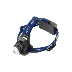 ფანარი თავზე გასაკეთებელი GTV LED 2 AAA 6W 350lm 6400K 275m IP44 შავი — ტექნიკური განათება