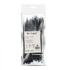 სადენის შესაკრავი V-TAC 2.5 150მმ 100 ც შავი 11162 — სამაგრები და აქსესუარები