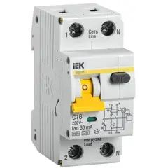 დიფერენციალური ავტოამომრთველი IEK C16 16А 30mA — დიფერენციალური გამომრთველელი