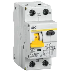 დიფერენციალური ავტოამომრთველი IEK C25 25A 30mA — დიფერენციალური გამომრთველელი