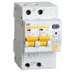 დიფერენციალური ავტომატი AD12M 2R C16 30mA IEK — დიფერენციალური გამომრთველელი