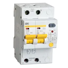 დიფერენციალური ავტომატი AD12M 2R C32 30mA IEK — დიფერენციალური გამომრთველელი