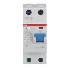 დამცავი გამორთვის მოწყობილობა ABB 230 V AC 25 A 10 kA 30 mA 2 P Type A — დიფერენციალური გამომრთველელი