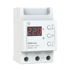 რელე ZUBR ერთფაზიანი ძაბვის 3 მოდულისთვის 25A 5 500 VA D25t — რელე