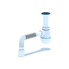 სიფონი დრეკადი მილით ANI PLAST 1/2"40х40/50 A0115EU — სიფონი