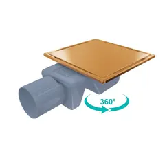 საშხაპე ტრაპი Dushal BS-49710G Gold 10x10 სმ — ტრაპი