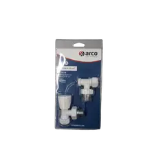 ვინტილების კომლექტი რადიატორისთვის Arco 16X2-1/2M Pex White — კოლექტორი