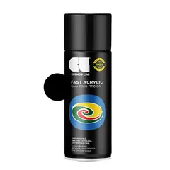 სპრეი საღებავი პრიალა Cosmos Lac SPRAY FAST Ral 9005 400ml შავი — სპრეი საღებავი