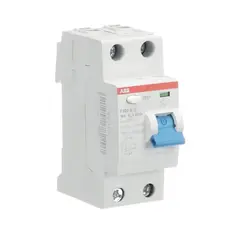 დამცავი გამორთვის მოწყობილობა ABB 230 V AC 16 A 10 kA 10 mA 2 P Type A — დიფერენციალური გამომრთველელი