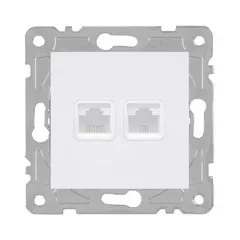 როზეტი TDM RJ45 RJ11 QUAD თეთრი — როზეტები და ჩამრთველები