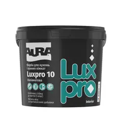 საღებავი სამზარეულოსა და აბაზანისთვის Eskaro Aura Luxpro 10 4.75 ლ ნახევრად გლუვი თეთრი — ინტერიერის საღებავი