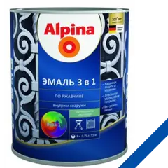 გრუნტი-ემალი ჟანგ. 3-1-ში, ფერი:Alpina ლურჯი RAL 5005 2,5L — გრუნტი