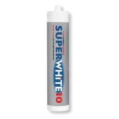 სილიკონი ანტიბაქტერიული Elastotet Super White 10 გამჭვირვალე 280 მლ — სილიკონი და ჰერმეტკი