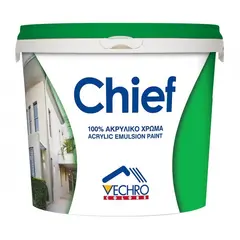 საღებავი წყალემულსიური ფასადისთვის Vechro Chief Acrylic 0.75 ლ — ექსტერიერის საღებავი