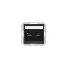 როზეტი Vilma QR1000 RJ45 PC 2 შავი — როზეტები და ჩამრთველები
