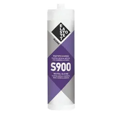 სილიკონი ფერადი Elastotet S-900 RAL 7005 280 მლ ნაცრისფერი — სილიკონი და ჰერმეტკი