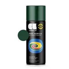 სპრეი საღებავი Cosmos Lac SPRAY FAST Ral 6005 400ml მუქი მწვანე — სპრეი საღებავი