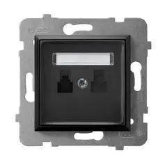 როზეტი ტელეფონის Ospel Aria GPT-1U/m/33 1 განყოფილებიანი შავი — როზეტები და ჩამრთველები
