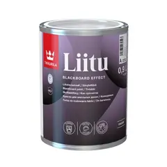 დეკორატიული საღებავი Tikkurila Liitu Blackboard Paint A 0,9 ლ — ხის საფარი