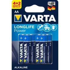 ელემენტი Varta Longlife Power Alkaline AA 4+2 ც — ელემენტები და ბატარეები
