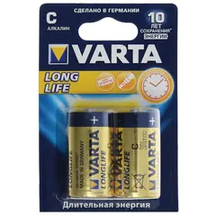 ელემენტი Varta Longlife Alkaline C 2 ც (04114 113 412) — ელემენტები და ბატარეები