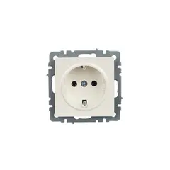 როზეტი IEK BRITE 1 16A RS11-1-0-Brj დამიწებით ჩარჩოს გარეშე — როზეტები და ჩამრთველები
