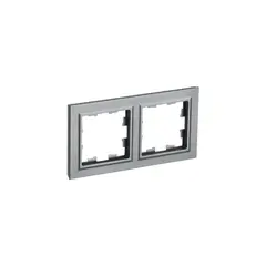 ჩარჩო IEK BR-M22-K46 BRITE 2 უნივერსალური ნაცრისფერი — როზეტები და ჩამრთველები