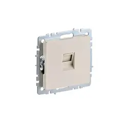 როზეტი IEK BRITE RJ45 cat5E RK10-BrB ჩარჩოს გარეშე — როზეტები და ჩამრთველები