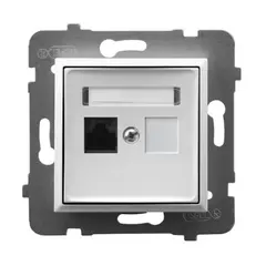 როზეტი კომპიუტერის Ospel Aria GPK-1U/K/m/00 RJ45 Cat 5e 1 განყოფილებიანი თეთრი — როზეტები და ჩამრთველები