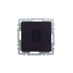 როზეტი IEK BRITE RJ45 cat5E RG45 РК10-БрЧ შავი — როზეტები და ჩამრთველები