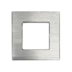 ჩარჩო Smart Home Deluxe 1 ალუმინის ვერცხლისფერი — როზეტები და ჩამრთველები