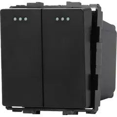 ჩამრთველი Socket Style 2 მექანიკური ორიანი 2G-2W შავი — როზეტები და ჩამრთველები