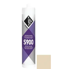 სილიკონი ფერადი ELASTOTET S900 RAL 1015 BEIGE CARTRIDGE 280ml — სილიკონი და ჰერმეტკი