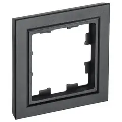 ჩარჩო IEK BRITE 1 PU-1-BrB შავი — როზეტები და ჩამრთველები