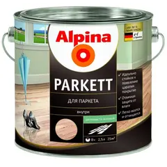ლაქი Alpina Parkett 537850 2.5 ლ ნახევრად მქრქალი — ლაქი
