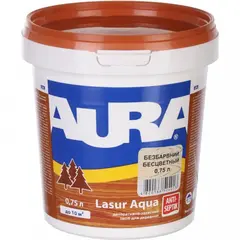 ლაჟვარდი, ლაზური ხისთვის Aura Lasur Aqua 0.75 ლ უფერო — ლაზური