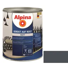 ემალი ანტიკოროზიული Alpina Direkt Auf Rost Matt მონაცრისფერო ანტრაციტი 0.75 ლ — ანტიკოროზიული საღებავი