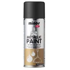 სპრეი-საღებავი Evochem Minos Metallic Paint 400 მლ შავი — სპრეი საღებავი