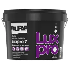 საღებავი ინტერიერის Eskaro Aura Luxpro 7 9 ლ გლუვი გამჭვირვალე — ინტერიერის საღებავი