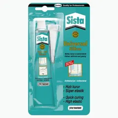 გერმეტიკი" Sista" უნივერსალური სილიკონი 50მლ (უფერო) — სილიკონი და ჰერმეტკი